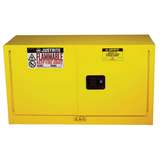 17 Gallon, 1 Shelf, 2 Doors, Self Close, Flammable Safety Cabinet, Sure-Grip® EX Piggyback, Yellow redirect to product page