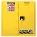 EX Flammable Saefty Cabinet, 30 Gallon, 2 Manual Close Doors, Yellow, 35" x 2'