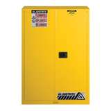EX Flammable Saefty Cabinet, 45 Gallon, 2 Manual Close Doors, Yellow redirect to product page