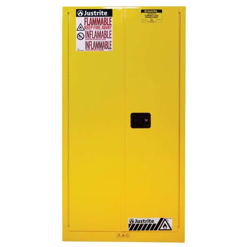 EX Flammable Saefty Cabinet, 60 Gallon, 2 Self Close Doors, Yellow