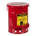 Flame Retardant Foot Operated Waste Can for Oily Hazmat Items, Red, 6 Gallons