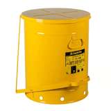 Oily Waste Can, Foot-Operated Self-Closing Cover, Yellow, 21 Gallon redirect to product page