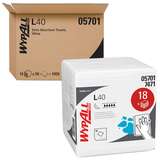 WypAll L40 All-Purpose Quarter Fold Wipes, 12-1/2 x 13", White, 56 per Package redirect to product page