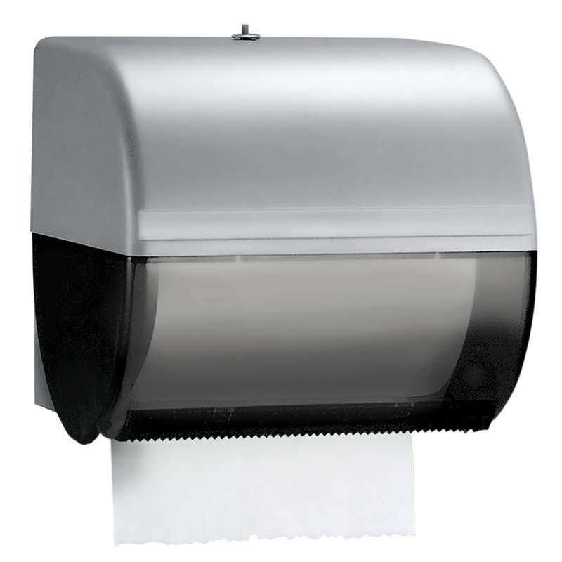 Hard Roll Towel Dispenser, Omni Roll, Smoke, 10.5" x 10.0" x 10.0"