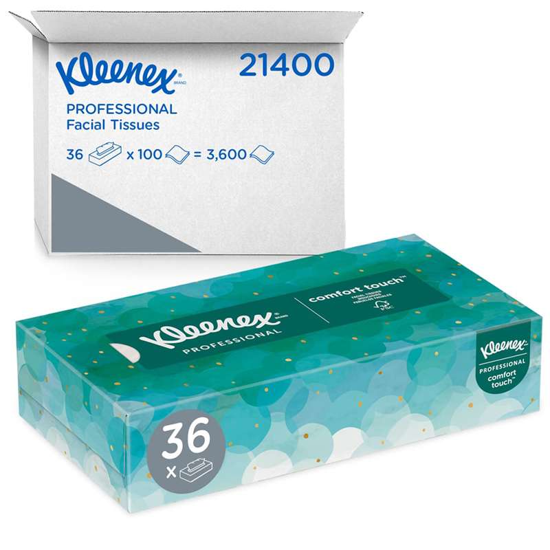 Kleenex Facial Tissue, 8.4 in x 8 in, White