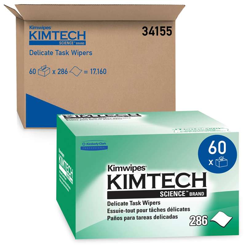 Kimtech EX-L Delicate Task Wipes, 4.39" x 8.2", 286 per Package