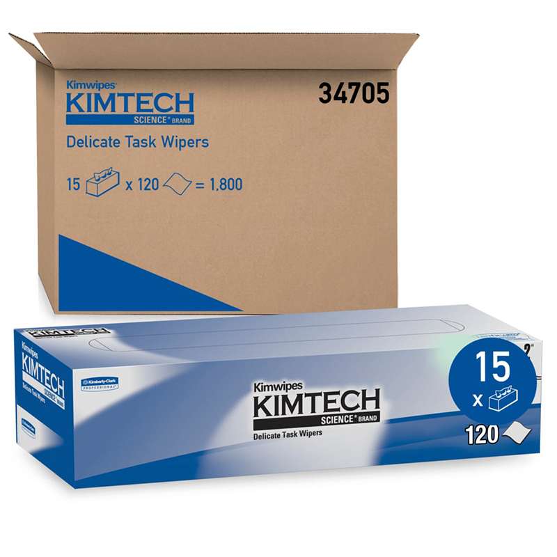 Kimtech EX-L Delicate Task Wipes, 11.8 x 11.8", 120 per Package