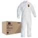 KleenGuard A40 Liquid and Particle Protection Disposable Microporous Coveralls with Zippered Front, Elastic Cuffs, White, 2X-Large, 25 per Case