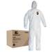 KleenGuard A40 Disposable Hooded Liquid And Particle Protection Coverall, Zipper Front, Microporous Film Laminate, 2XL, White