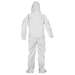 KleenGuard A40 Liquid & Particle Protection  Coveralls, Hooded & Booted, Zip Front, Elastic Wrists & Ankles, White, 4XL, 25 per Case