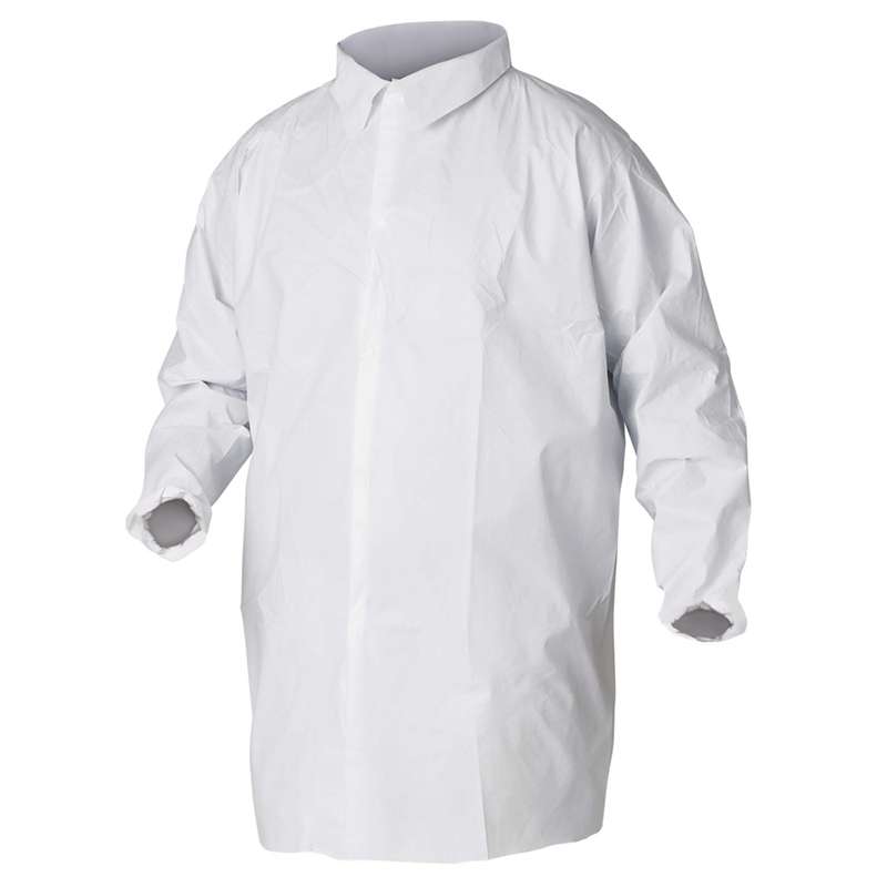 KleenGuard A40CT Lab Coat, Film Laminate, X-Large, White