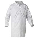 KleenGuard A40 Liquid and Particle Protection Disposable Lab Coat, Microporous, White, Medium, 30 per Case redirect to product page