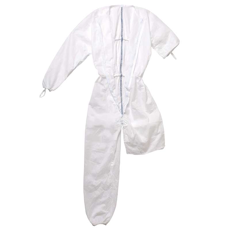 Kimtech A5 Cleanroom Protective Coverall with Thumb Loops and Zipp, White, Medium, 25 per Case