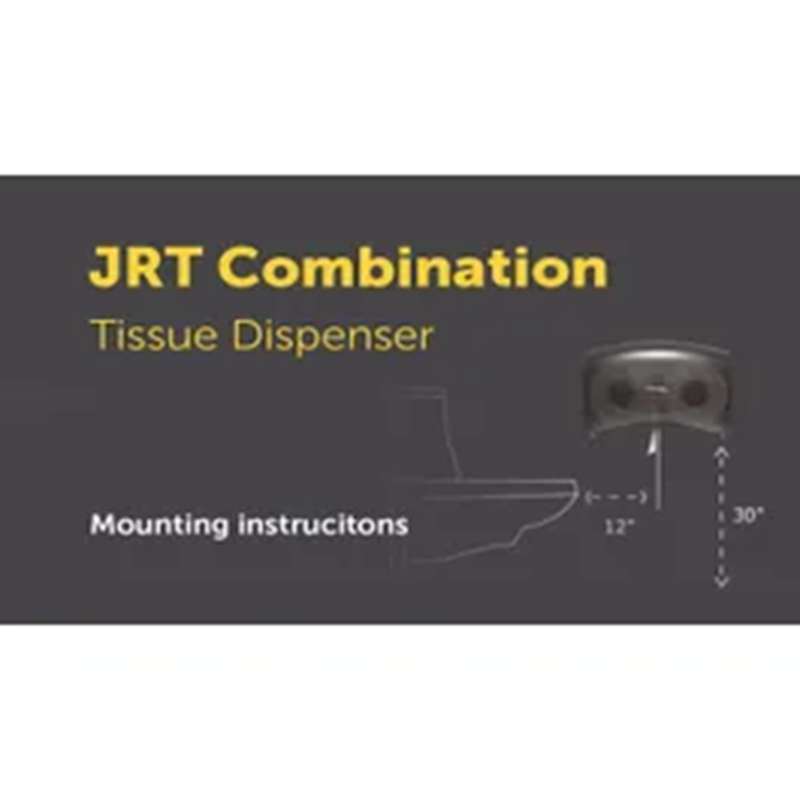 Toilet Paper Dispenser, Jumbo Roll, Black, 20.43" x 13.12" x 5.8"