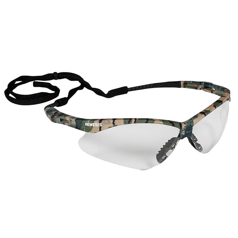 KleenGuard V30 Nemesis Safety Glasses, Clear Anti-Fog with Camo Frame, 144/BX