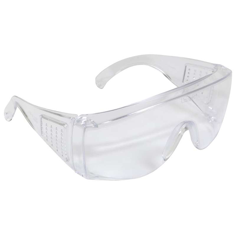 KleenGuard Unispec II Safety Glasses, Clear Lenses with Clear Temples, 50 per Case