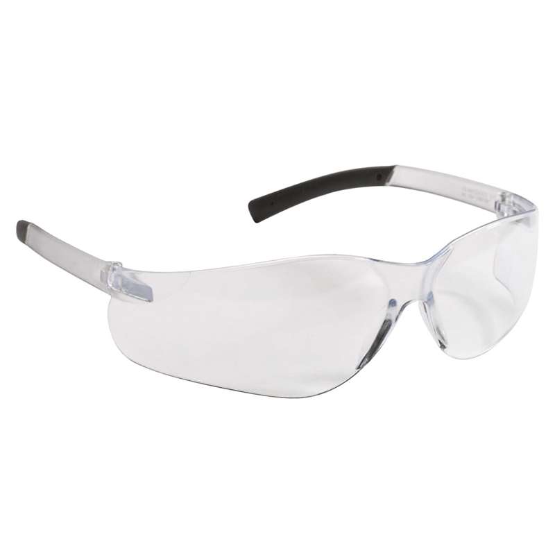 KleenGuard V20 Wraparound Safety Glasses, Clear, Polycarbonate Lens, Black/Gray Temple, 144/Case