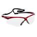 KleenGuard V30 Nemesis Safety Glasses with Clear Anti-Fog Lens and Red Frame, 144/Box