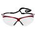 KleenGuard V30 Nemesis Safety Glasses with Clear Anti-Fog Lens and Red Frame, 144/Box