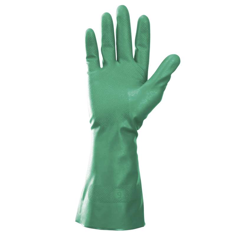 KleenGuard G80 Nitrile Chemical Resistant 15mil Gloves, Green, Large (9.0), 12-Pair