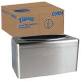 Box Towel Dispenser, Kleenex, Folded, Stainless Steel, 10.4" x 6.1" x 5.4" redirect to product page
