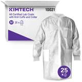 A8 Certified Lab Coats with Knit Collar and Cuffs, White, Medium, 25 per Case redirect to product page