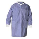 A8 Certified Lab Coats with Knit Collar and Cuffs, Blue, 2XL, 25 per Case redirect to product page