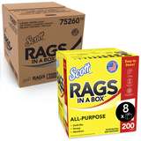 Scott Rags In A Box Pop Up Box, 12 in x 9 in, White, 8 Boxes/Case redirect to product page