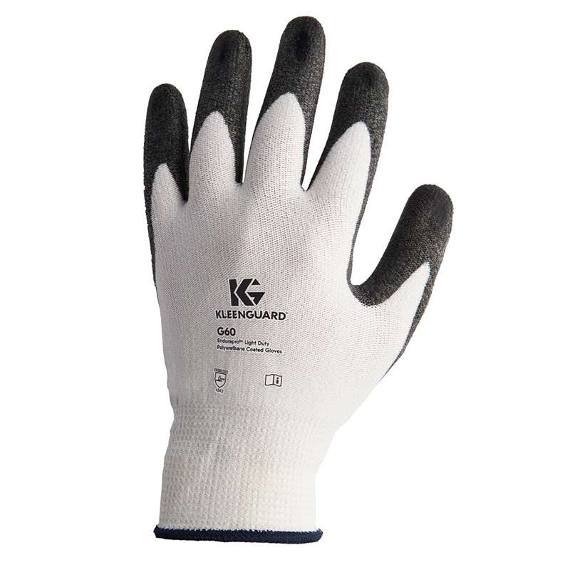 KleenGuard G60 EN Level 3 Economy Cut Gloves, Black/White, Size 10(XL), 12 Pairs/PK, 60 Pairs/Case