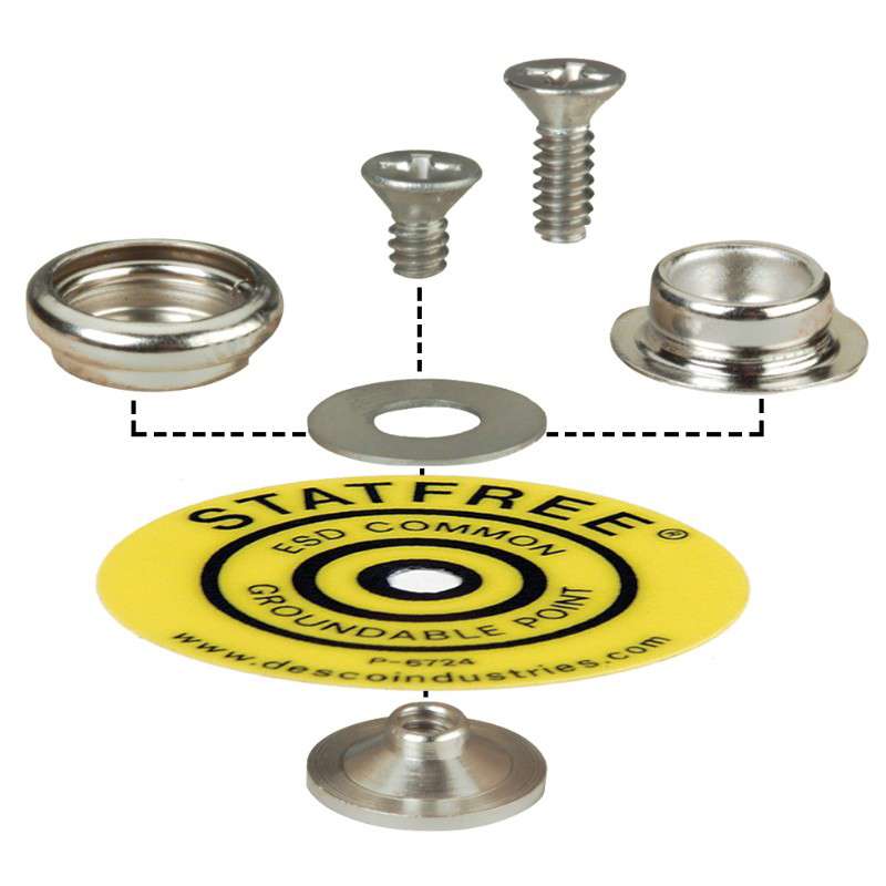 Universal Screw-On Snap Mounting Kit, Male/Female 3/8"