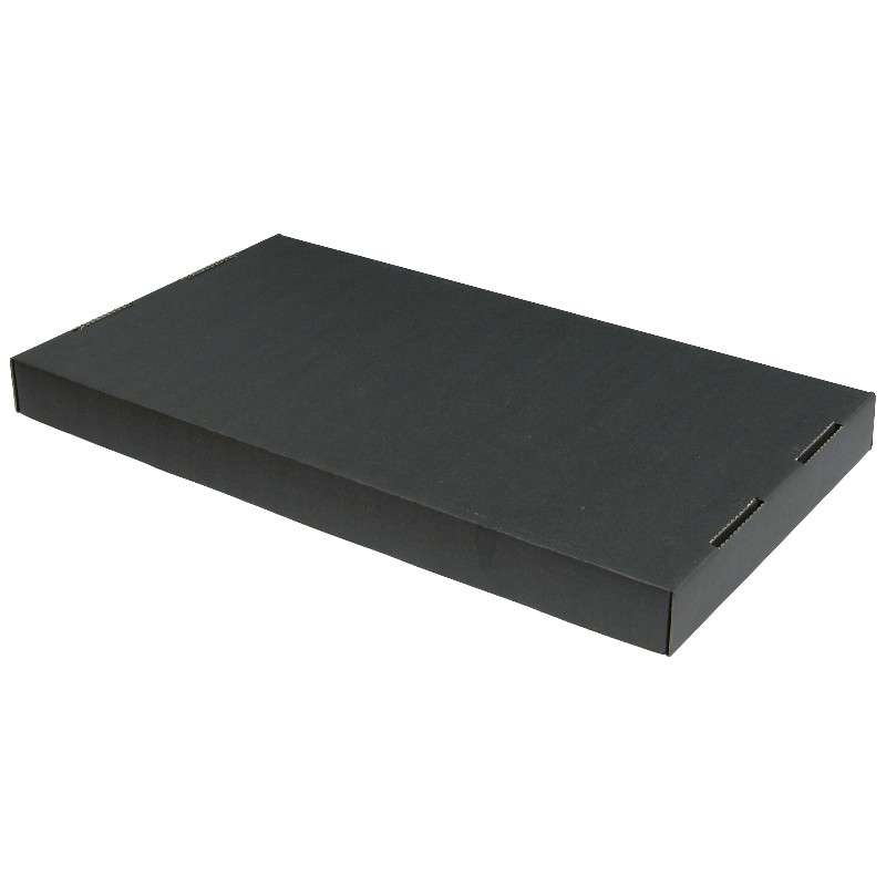 Impregnated Corrugated Storage Container Lid, 23-1/2 in x 13-3/8 in x 2-1/8 in, Black