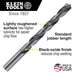 High Speed General Purpose Drill Bit with Black Oxide Finish, 1/4" x 4" Long