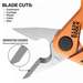 Compact Cable Stripping Electrician Scissors, 6-Inch