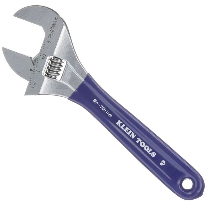 Extra Capacity Adjustable Wrench with 1-1/2" Jaw Capacity, 8-1/2" Long