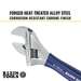 Extra Capacity Adjustable Wrench with 1-1/2" Jaw Capacity, 8-1/2" Long