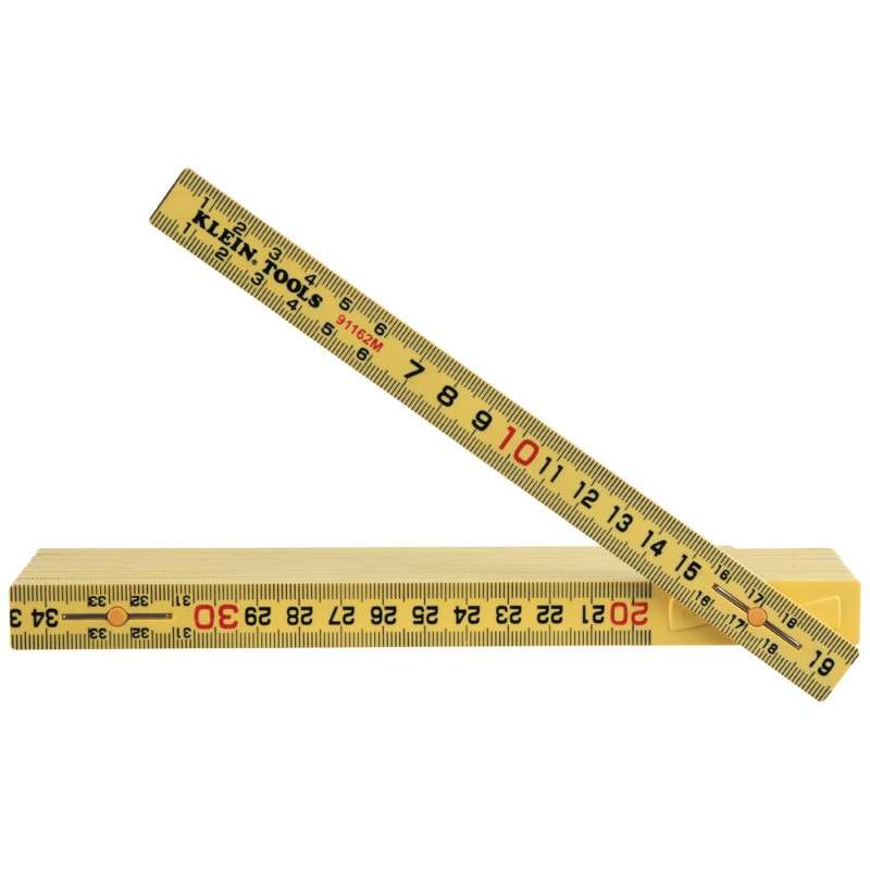 Fiberglass Folding Ruler, Outside Reading, Metric
