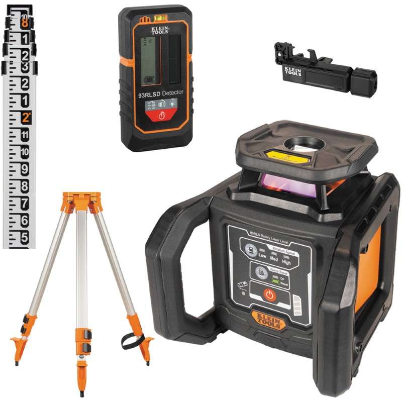 Green Rotary Laser Level, Self-Leveling with Plumb Spot and Tripod
