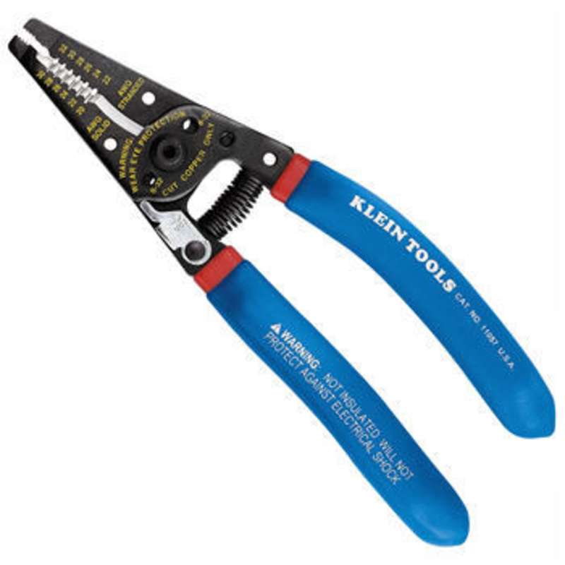 Klein-Kurve® Wire Stripper/Cutter for 20 - 30 AWG Solid and 22-32 AWG Stranded Wire, 7-1/8" Long