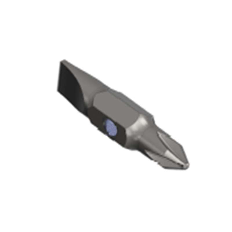 Reversible Screwdriver Bit for 1/4" Hex Drive, #1 Phillips x 1/4 Slotted, 1-1/4" Long, 2 per Package
