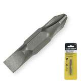 Reversible Screwdriver Bit for 1/4" Drive, #2 Phillips x 1/4" Slotted, 2 Bits per Pack redirect to product page