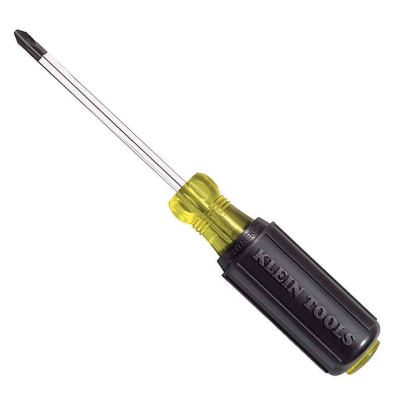 Profilated Phillips Tip Screwdriver with 4" Round Shank and Cushion Grip, #2 x 8-5/16" Long