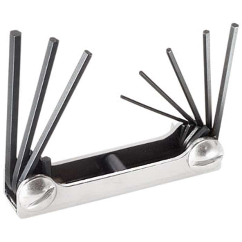 Fold-Up Inch Hex Key Set with .050" Through 5/32" Keys, 8 Sizes