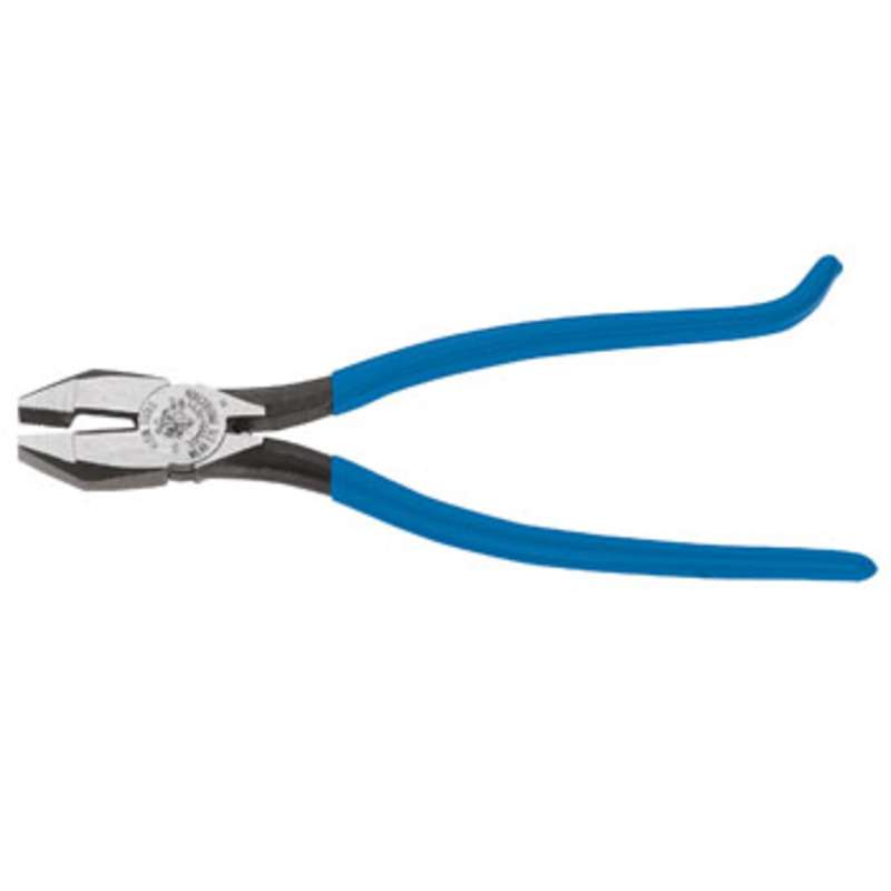 Ironworker's Work Pliers with Hook Bend Handle, Square Nose and Heavy-Duty Cutter, 9-1/4" Long