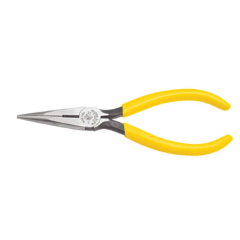 Long Nose Side Cutting Pliers with Knurled Jaws, 7" Long