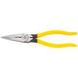 Heavy-Duty Long Nose Side Cutting Pliers with a 12 AWG Stripping Notch, 8-7/16" Long redirect to product page