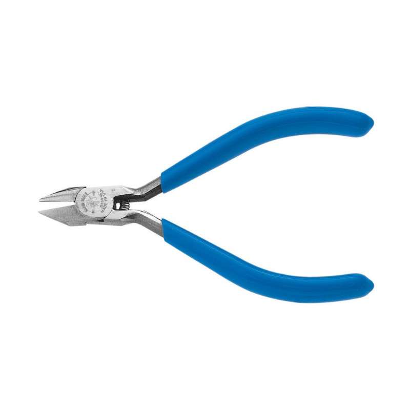 Midget Diagonal Cutting Pliers with Flush Pointed-Nose, Spring-Loaded, 4"