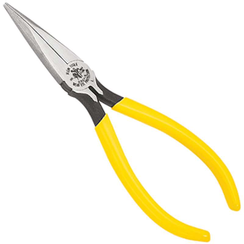 Long-Nose Pliers with Knurled Jaws, 6-5/8" Long