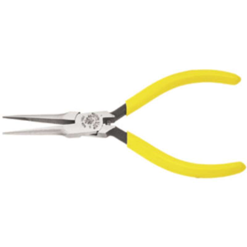 Long Needle-Nose Pliers with Knurled Jaws, Spring-Loaded, 5-5/8"