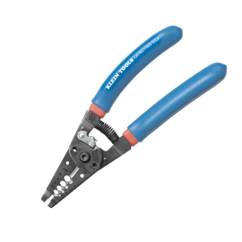Klein-Kurve® Wire Stripper/Cutter for 6-12 AWG Stranded Wire, 7-1/8" Long