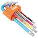 Powder Coated Long Ball-End Hex Key Set, Metric, 9-Piece